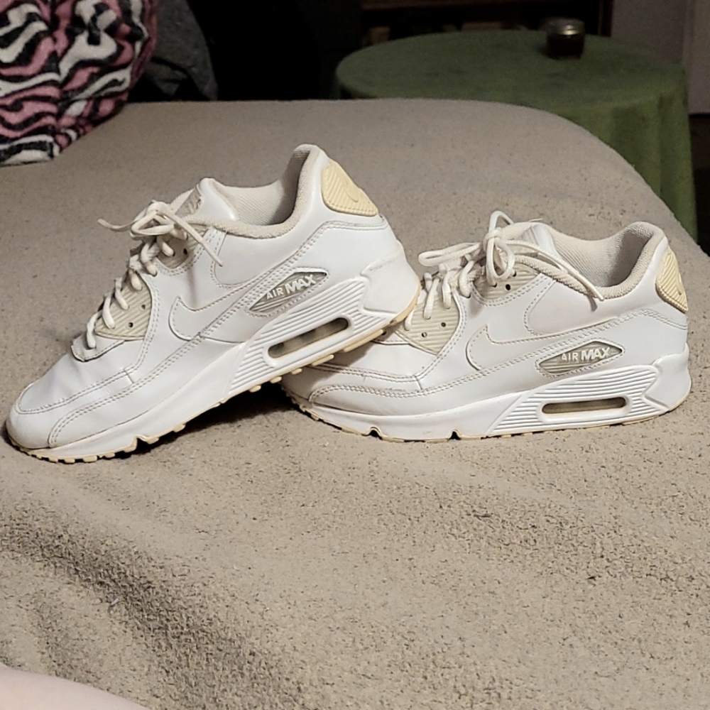 Nike Air Max 90 Leather GS Triple White